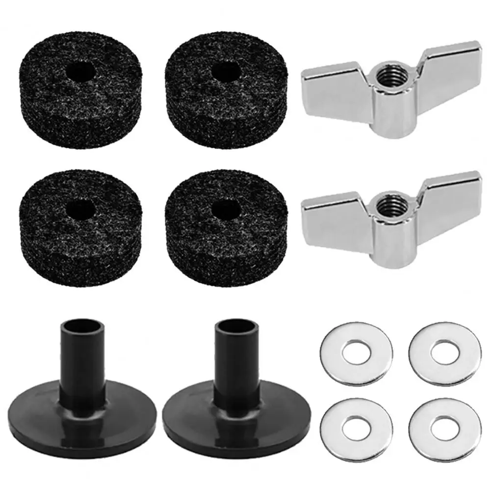 

12pcs Accessories Musical Instrument Replacement Cymbal Sleeves Wearproof Drum Durable Washer Anti Friction Felt Pad Kit