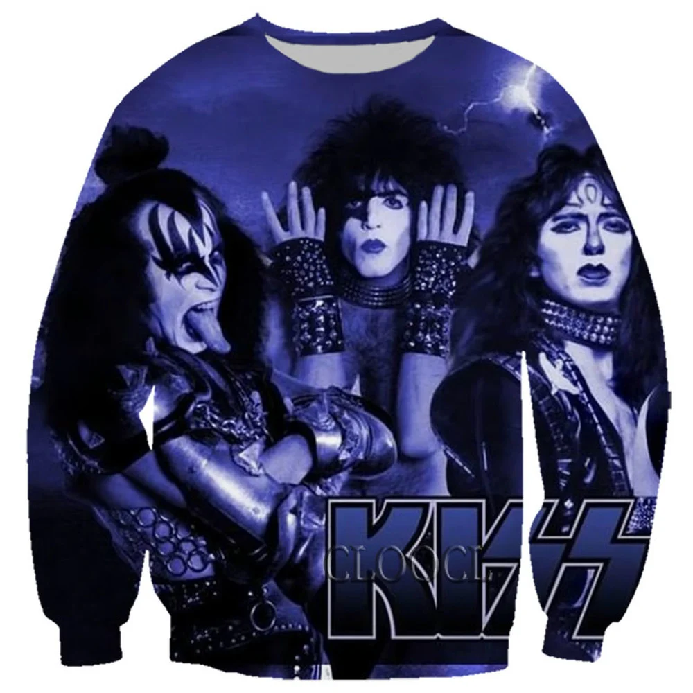 

CLOOCL Metal KISS Rock Band New Style 3D Print Men Women Fashion Hip Hop Long Sleeve Tracksuit Outerwear Pullover Tops