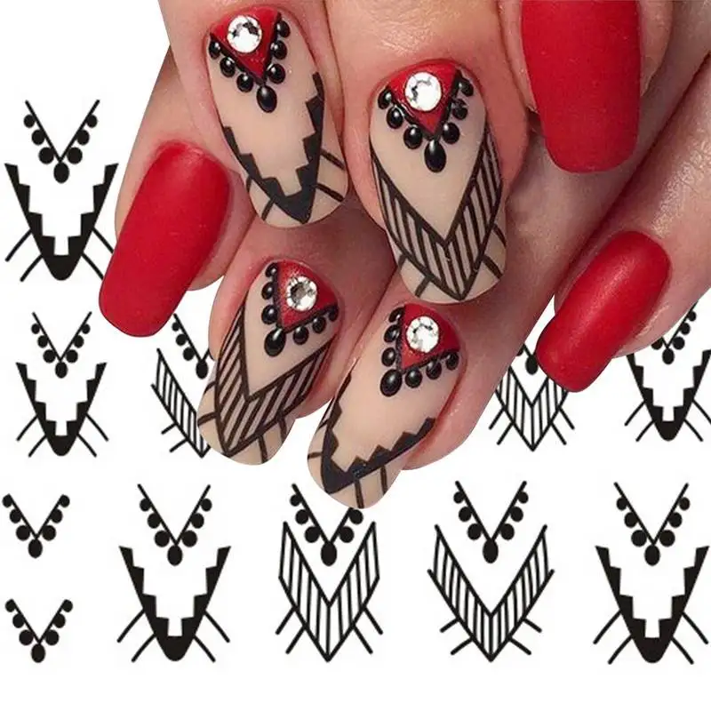 

Nail Art Water Decals Jewels Lace Floral Transfers Flowers Stickers