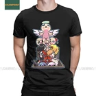 Футболка мужская с коротким рукавом, хлопковая тенниска с переплетением Исаака, игровая майка с изображением азеля и демона после родов