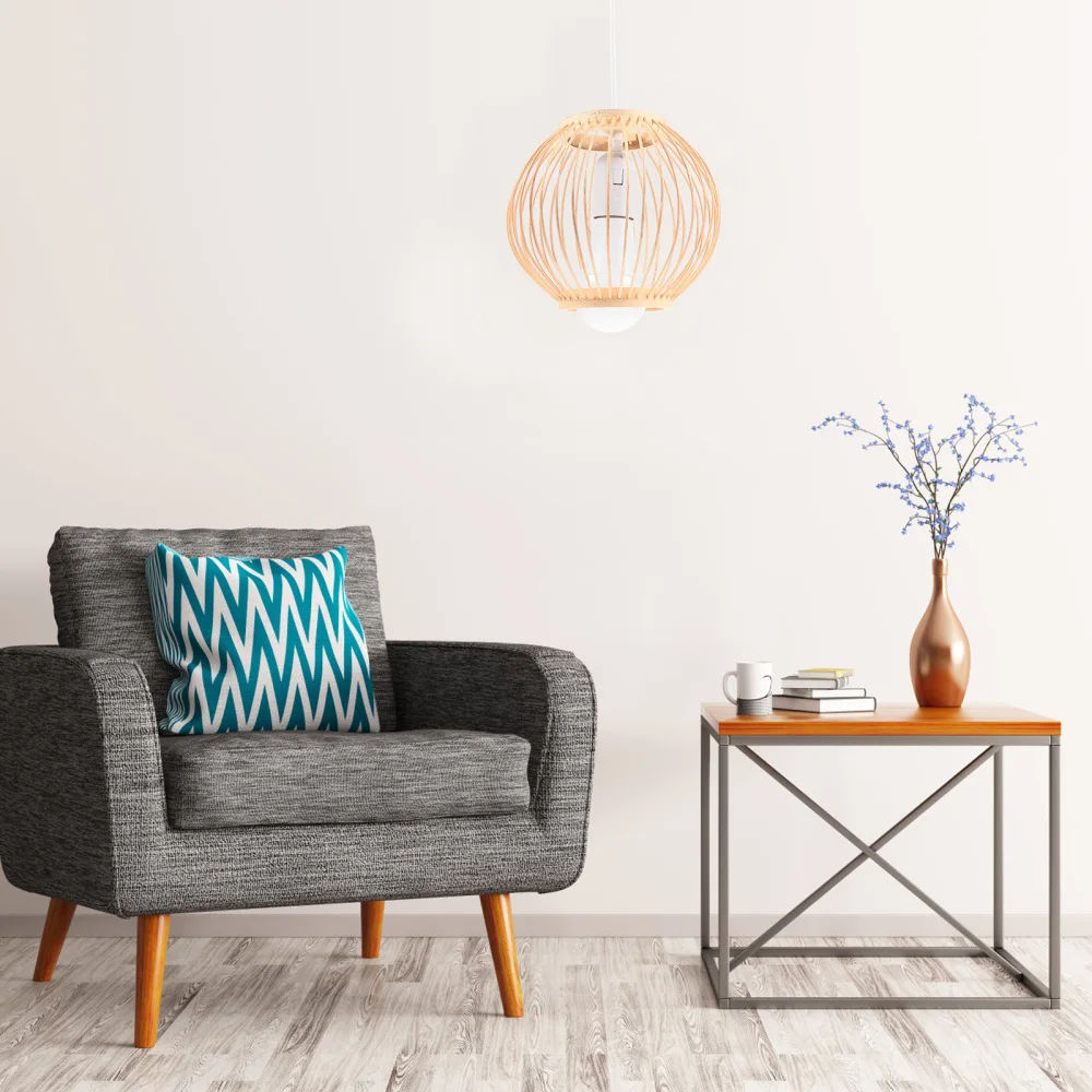 

1Pc Light Japanese Wood Hanging Lamp Pendant Lamp for Bedroom