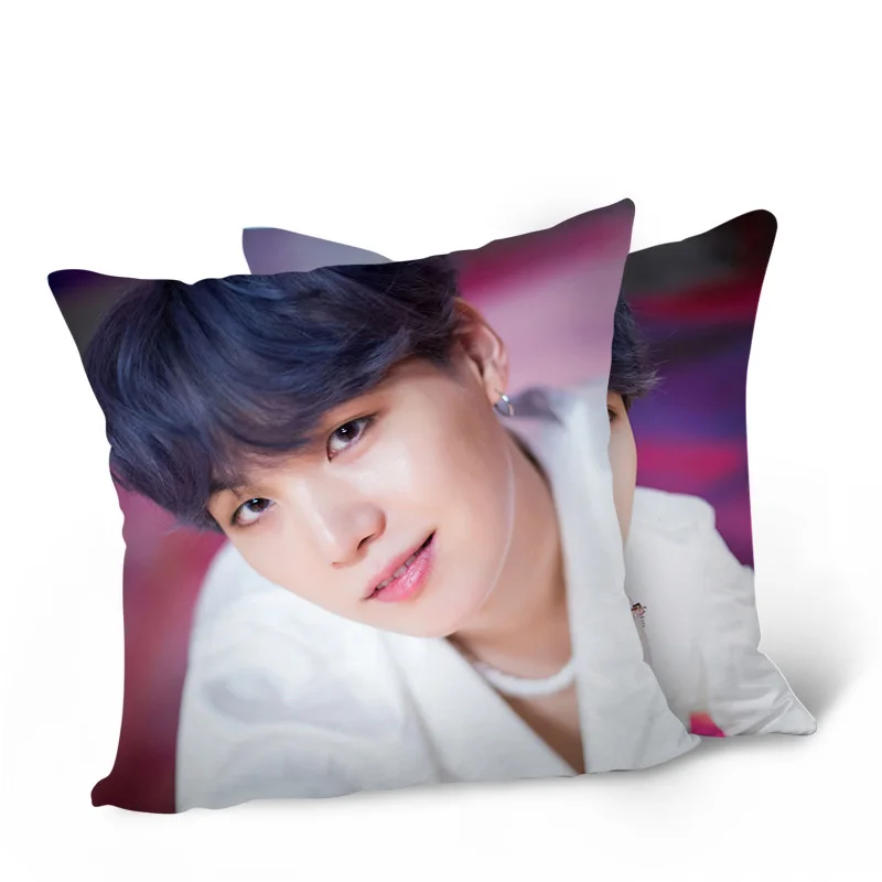 Kpop Bangtan мальчики мальчик с Luv картой душа Persona JIMIN JIN SUGA JUNG KOOK наволочка Подушка Чехол - Цвет: SUGA