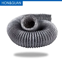 honguan 10m flexible ducting hose pvc aluminium round ducting pipe for air extractor fan domestic ventilation tube gray 48inch