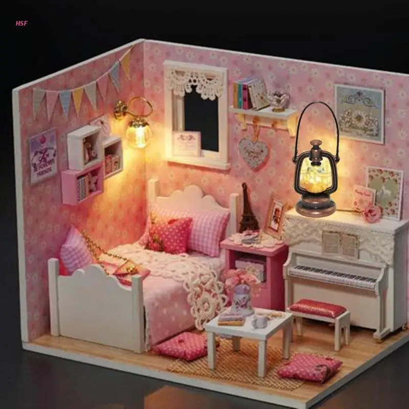 Миниатюрные аксессуары для кукольного домика 1/12 медная миниатюрная масляная