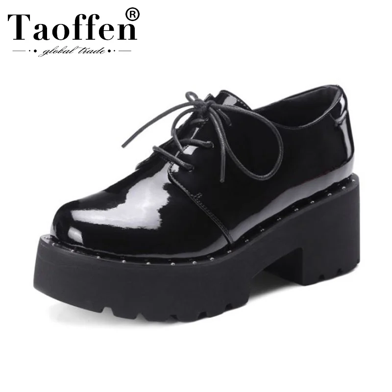 Taoffen/женские пикантные туфли лодочки из натуральной кожи вечерние на платформе