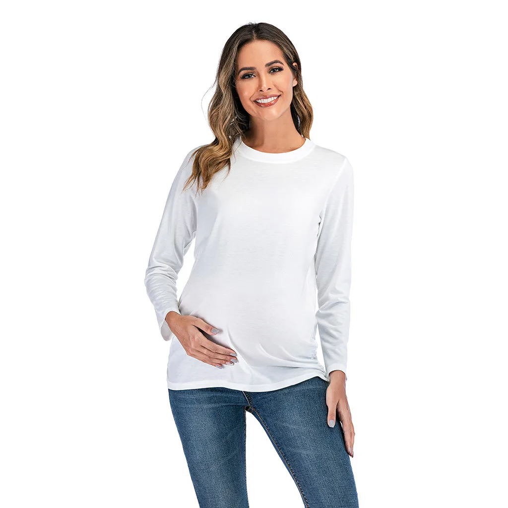 maternity clothes Long Sleeve pregnant Nursing top blouse breastfeeding pregnancy loose solid for women ZJ | Мать и ребенок