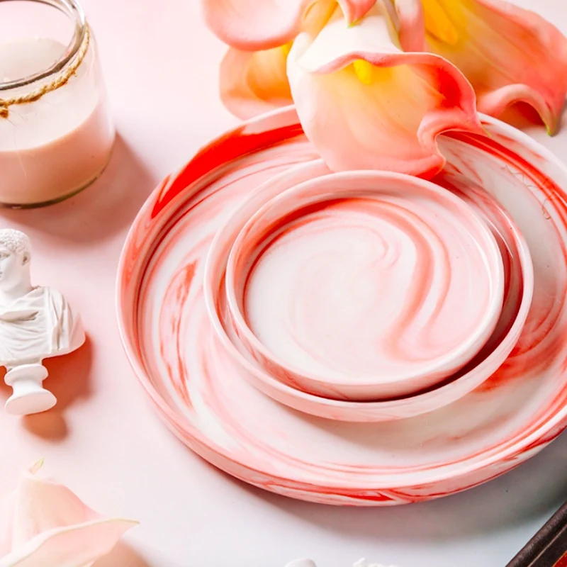 Тарелка для салата столовое блюдо тарелки с мультяшным рисунком стейков