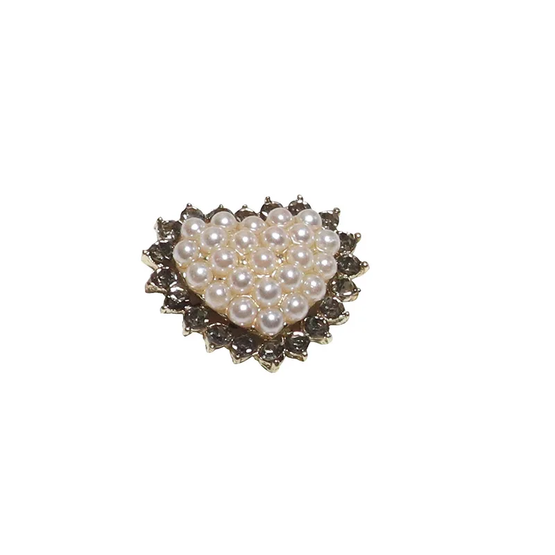 

20pcs Retro palace style alloy Pearl love circle bow charm without hole DIY handmade jewelry earrings accessories
