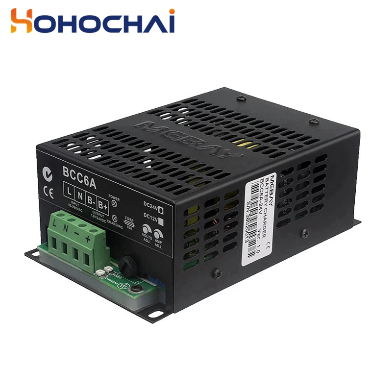 Mebay-carregador Inteligente de Bateria Bcc6a 12v 24v Módulo de Carregamento de Bateria 6a 3a Design de Circuito Adaptador Peças Peças e acessórios do gerador