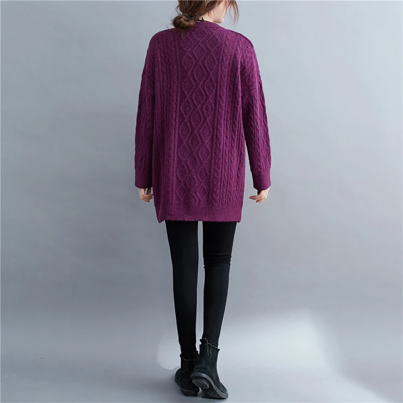 

Oversize Winter Sweater Women 2020 Autumn Plus Size One Piece Knitting Pullover Sweaters Female Large Size Pullover Tops 100KG