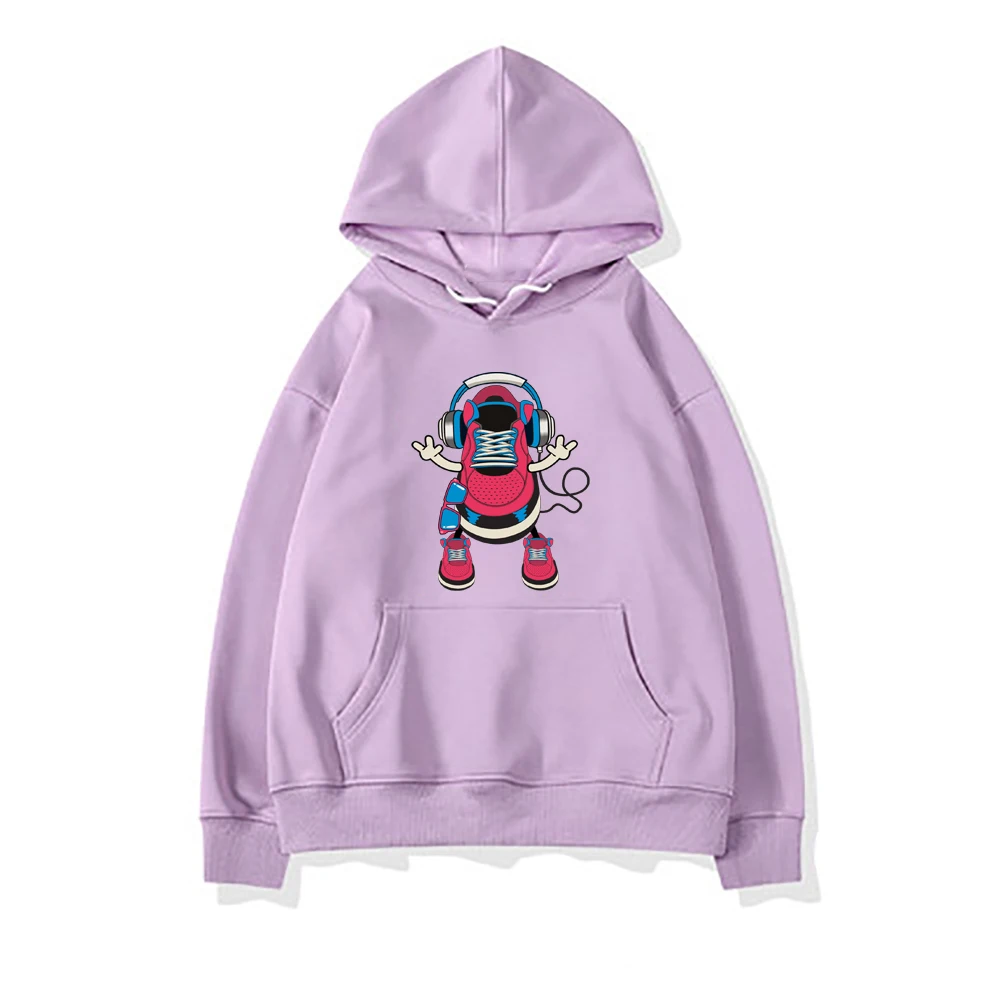 

The Charm Of Music Print Female Hoodie Retro Warm Hip Hop Hoodies Autumn Casual Clothes Simplicity Breathable Sweatshirt Womans