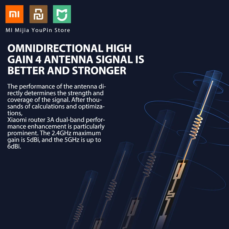 Оригинальный роутер Xiaomi 3A Wi-Fi ретранслятор 64 Мб 802.11ac двухдиапазонный 2 4 ГГц/5 ГГц