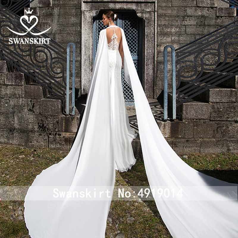 Свадебное платье с аппликацией в стиле бохо swansara I224 невесты со съемным рукавом