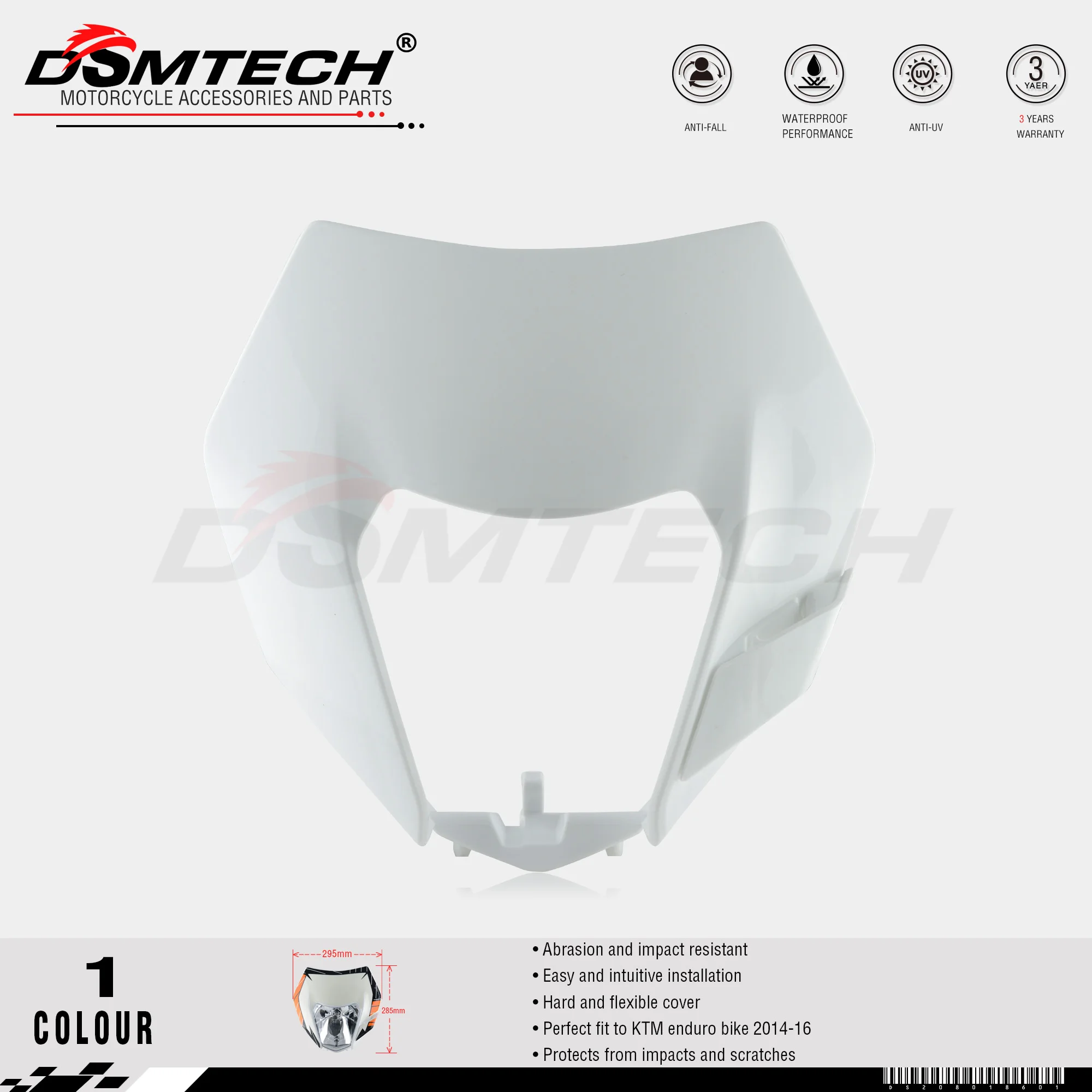 Передняя фара DSMTECH с наклейкой для KTM SX F EXC XCF SMR 2014 2015 2016 мотоцикла кроссового