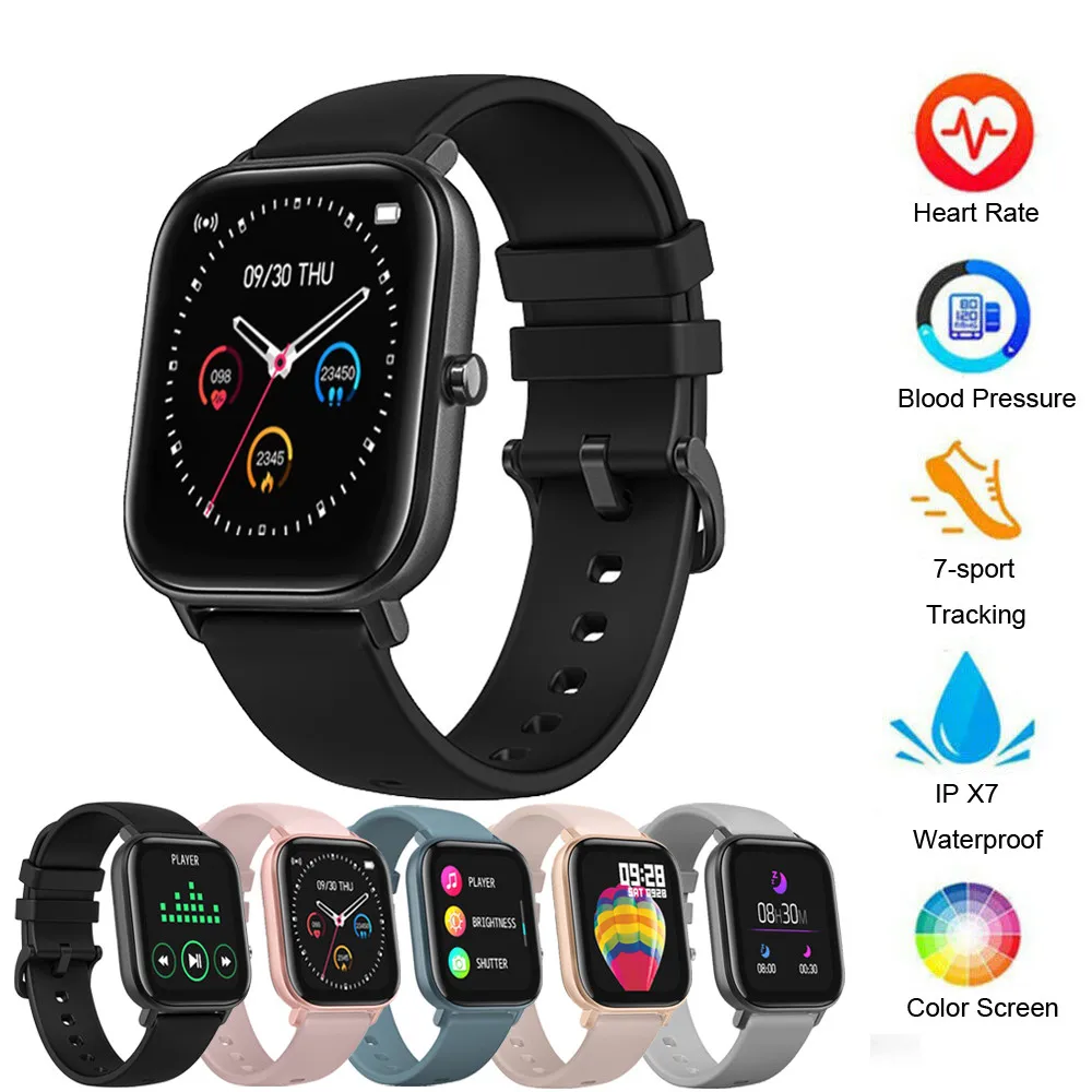 P8 Full Touch Smart Bracelet Heart Rate And Blood Pressure Monitoring Hd Screen Sports Watch 1.4 Inch Ipx7 Waterproof | Электроника