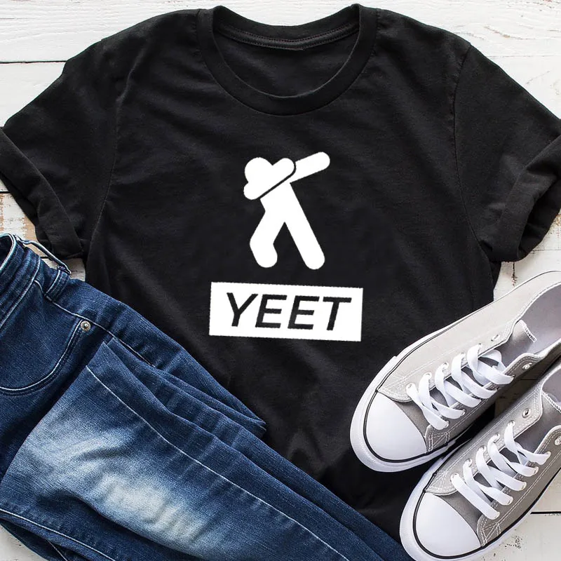 Смешные Женские рубашки Yeet уличная одежда хипстерская футболка в стиле