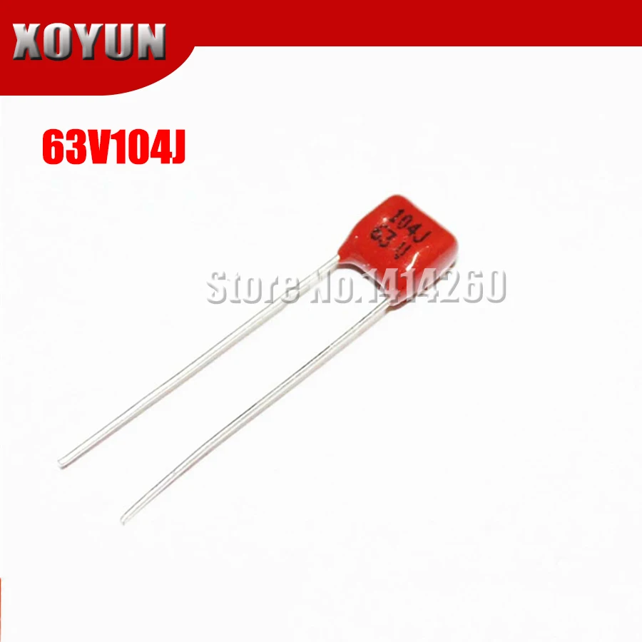 10 шт. CBB 63V104J 63V100NF 63V0.1UF Pitch 5 мм 63 в 104J полипропиленовый пленочный