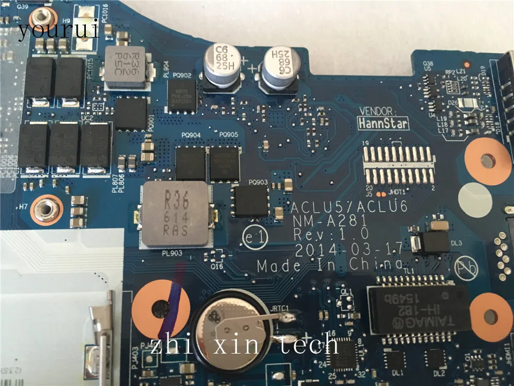 

yourui For Lenovo G50-45 Laptop motherboard ACLU5/ACLU6 NM-A281 with A8-6410 CPU DDR3 Test ok