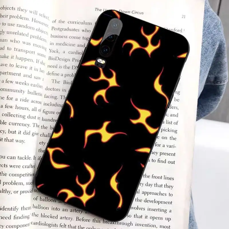 TOPLBPCS Модный мягкий чехол для телефона с рисунком пламени Huawei Honor 8x9 10 20 V 30 pro lite view 7A
