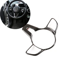 car interior steering wheel frame trim for mercedes benz b class gla glb 2020 real carbon fiber car steering wheel frame trim