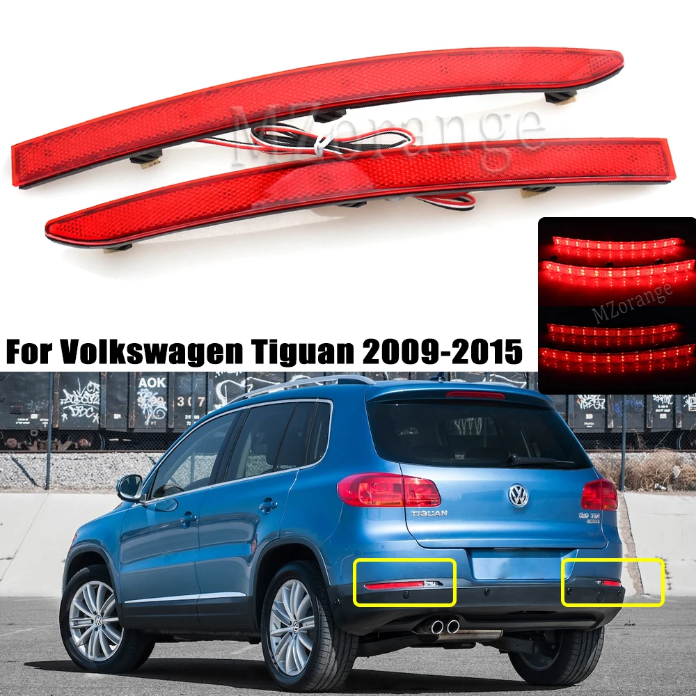 

1 пара, светодиодные фонари для заднего бампера Volkswagen Tiguan 2009 2010 2011 2012 2013 2014 2015