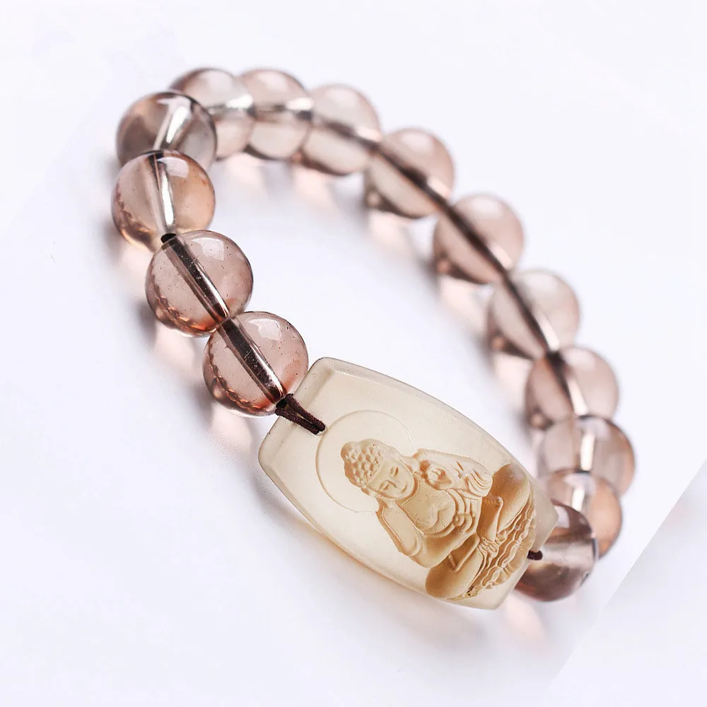 Браслеты унисекс из натурального хрустального камня для женщин и мужчин резной