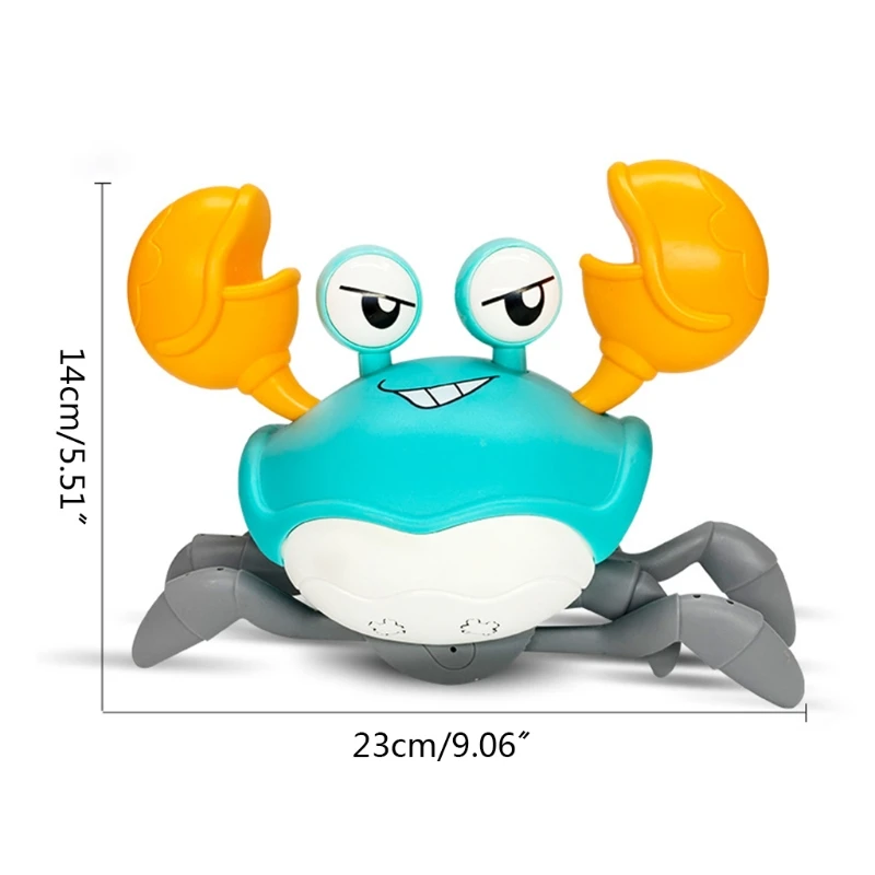 

Cartoon Electric Voice Control Crawl Big Crab Toy with Light Projection Animal Model Gifts for Kids Children Development