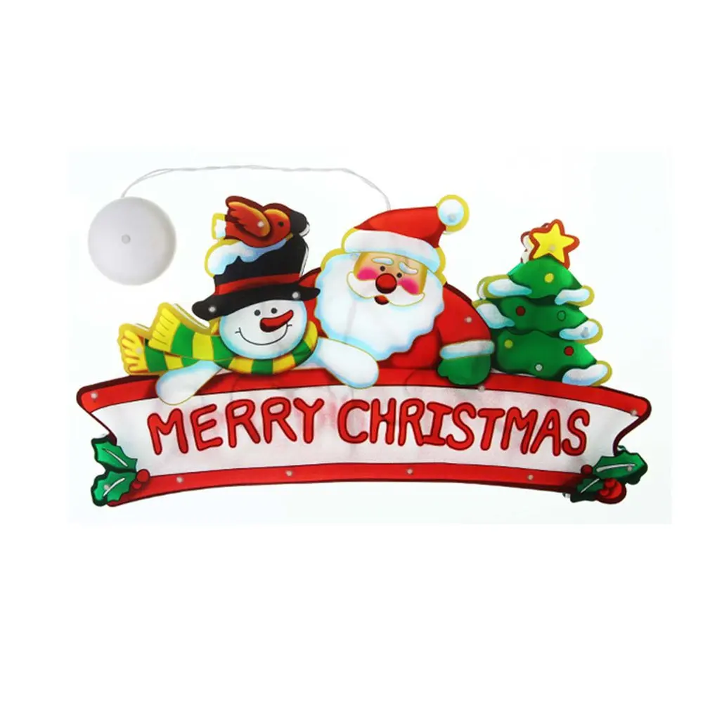 

Christmas Decoration Lighted Window Hanging Decor Xmas Lights With Suction Cup Hook For Christmas Party Showcase Window Home
