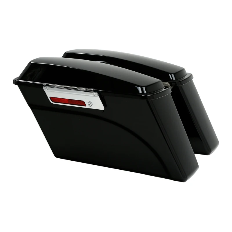 Мотоциклетные ABS черные седельные сумки с крышкой защелки ключи для Harley Road King Electra