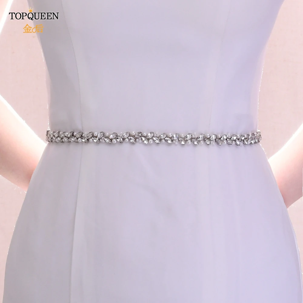 Свадебное платье TOPQUEEN S383 S пояс с жемчужинами и серебряными бриллиантами