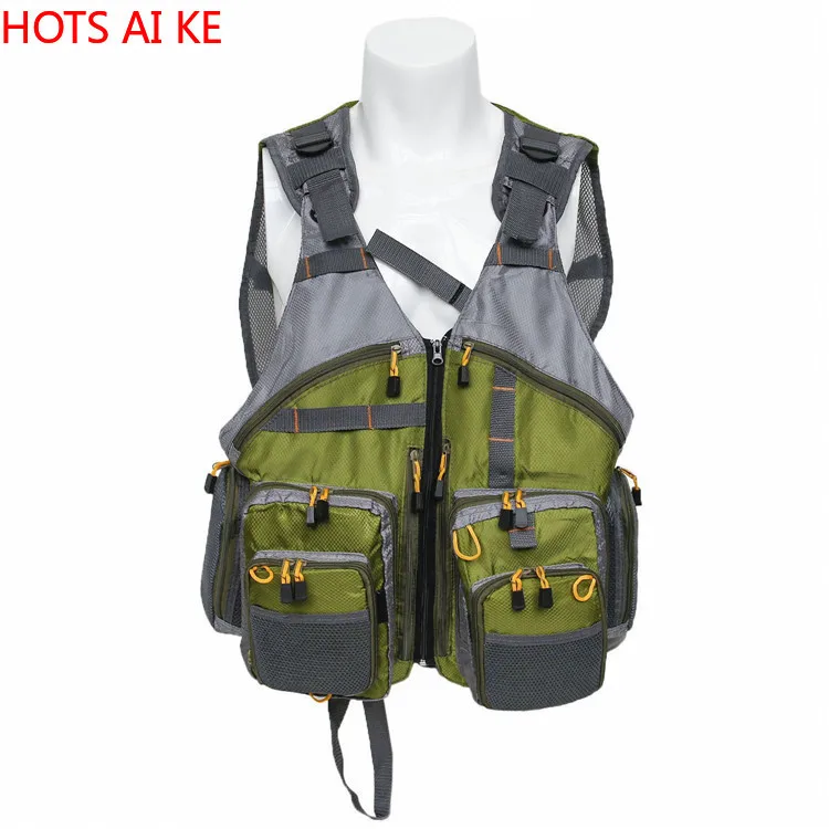 

High Quality Fly Fishing Vest Breathable Adjustable Multifunction Pockets Outdoor Backpack Men's Fishing Clothes Accessories