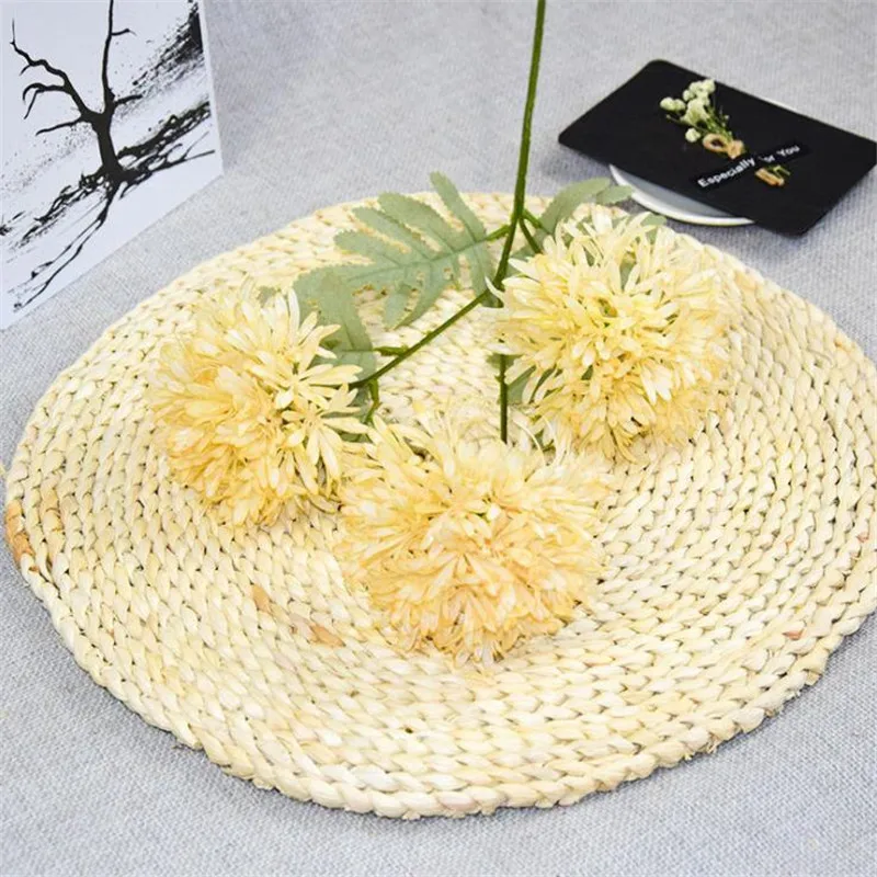 

11Pcs Fake Autumn Hydrangeas (3 heads/Piece) 27.56" Length Simulation Plastic Hydrangea for Wedding Home Artificial Flowers