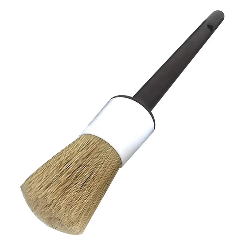 

3PCS Car Exterior Interior Detail Brush Boar Hair Bristles Brush for Car Cleaning Auto Detail Tools Dashboard Cleaning Brush