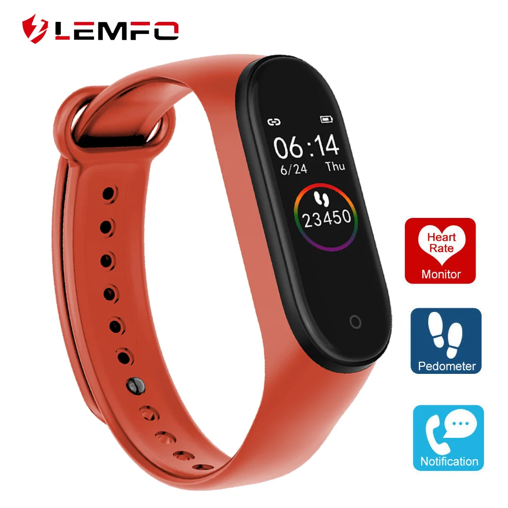 LEMFO M 4 фитнес браслет для мужчин измеритель артериального давления пульсометр