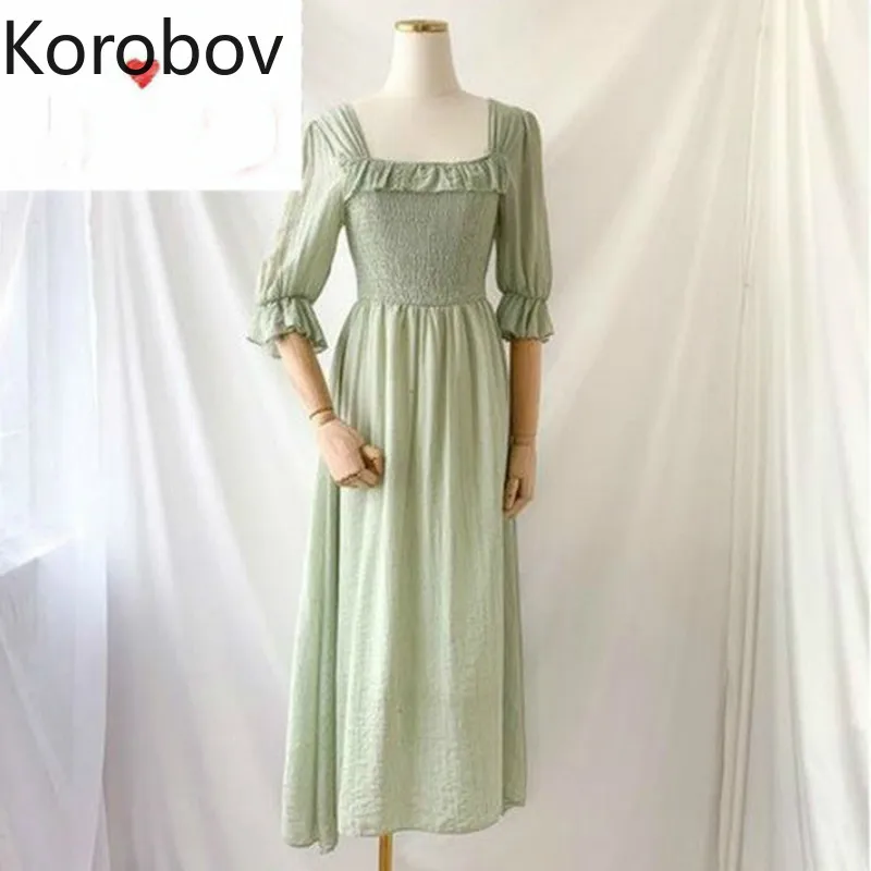 Женский сетчатый пуловер Korobov с расклешенными рукавами и оборками модель 78484 года