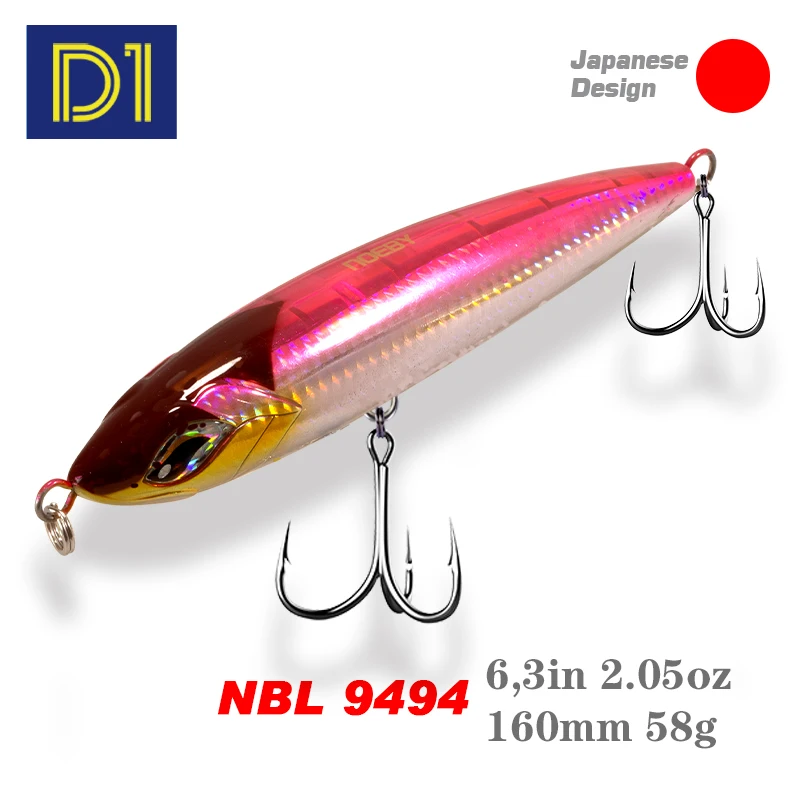 

NOEBY Pencil Fishing Lure 160mm 58g 190mm 86g Topwater Floating Saltwater Artificial Wobbler hard bait NBL9494