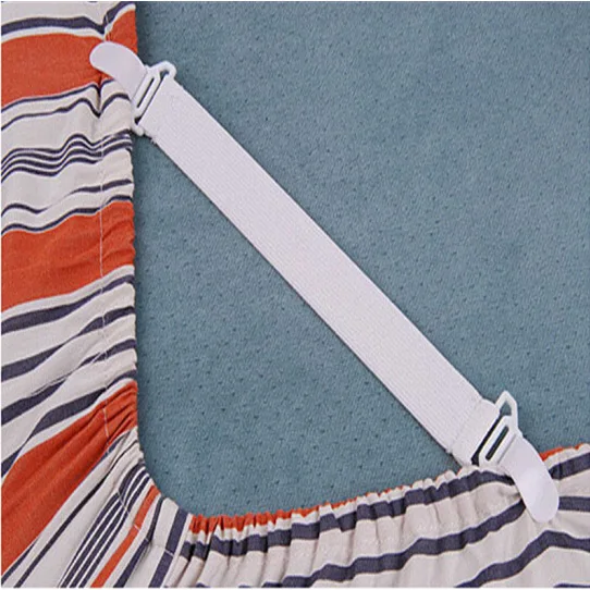 4 шт. белые регулируемые зажимы для простыни держатель наматрасника одеяло