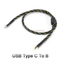hifi usb cable usb type c to b audio data cable for usb dac mobile cell phone tablet handcrafted