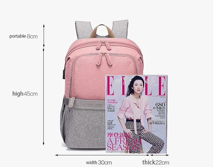 Рюкзак для подгузников мамы подгузник и ребенка сумка влажная сухая большая