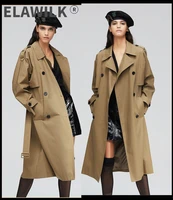 classics women trench coat fallwinter england style double breasted windbreaker coat chic womens wind coat a638