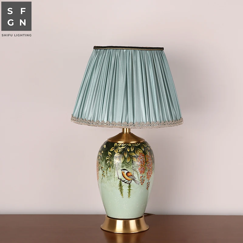 Медная настольная лампа Цзиндэчжэнь керамические высококачественные роскошные