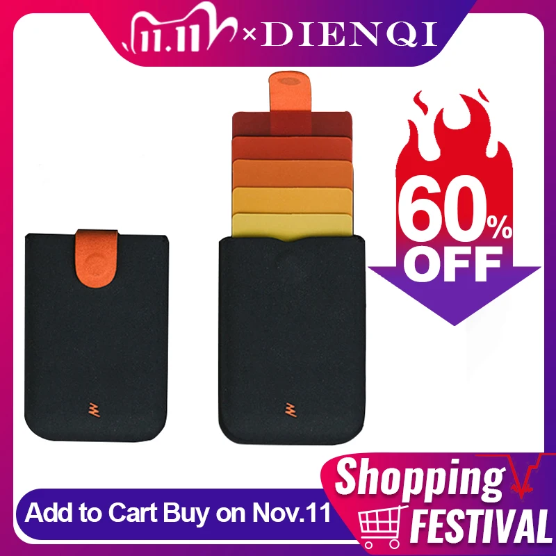 Кошелек для кредитных карт DIENQI защитный чехол мужчин и женщин минималистичный