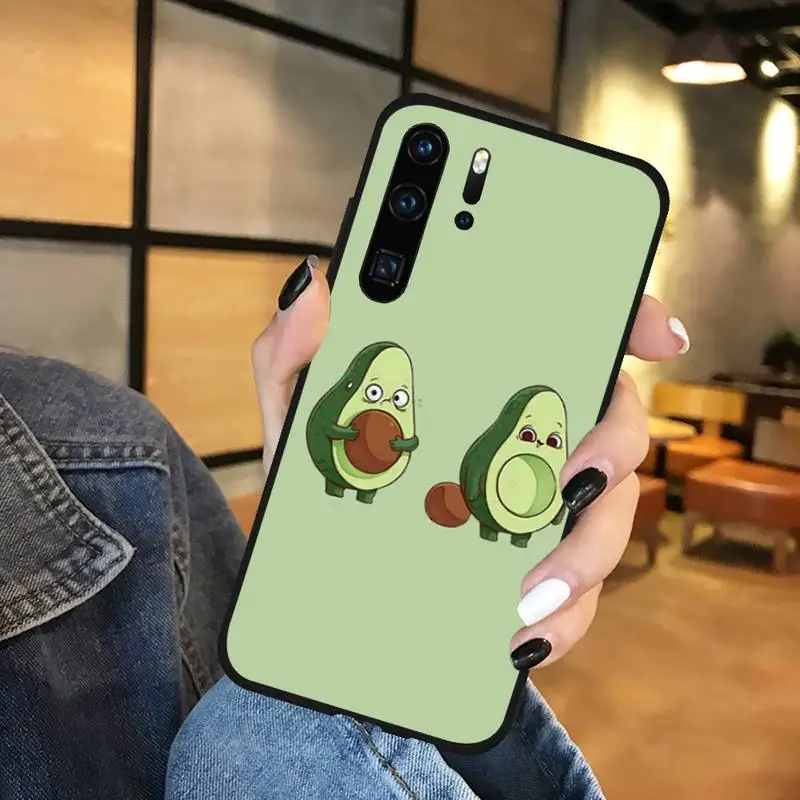 

Cartoon Cute Avocado Phone Case Funda For Huawei P9 P10 P20 P30 Lite 2016 2017 2019 plus pro P smart