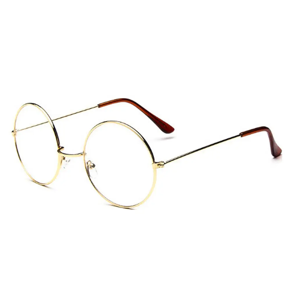 

Vintage Style Women/Men Popular Round Metal Clear Lens Glasses Frame Trendy Unisex Nerd Anti-radiation Spectacles Eyeglass Frame