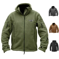 autumn and winter mens military fleece tactical jacket outdoor sports hiking polar hooded jacket military uniform