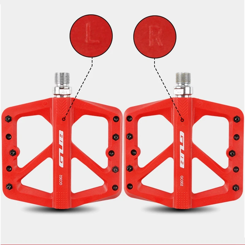 

GUB Mountain Bike Pedals Lightweight Nylon Composite Bicycle Flat Pedals DU Bearing Bike Pedal Platform for BMX MTB Road Bike