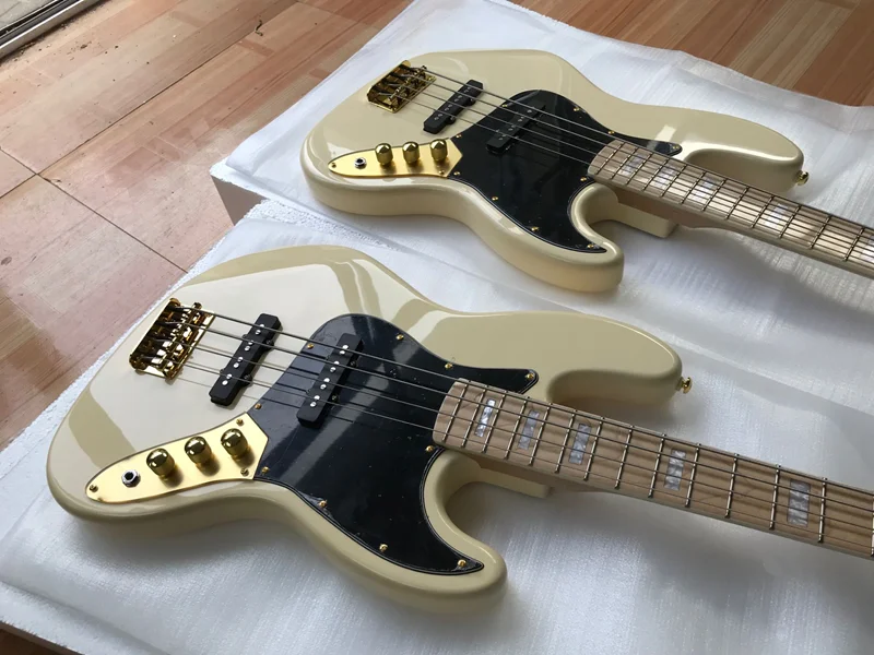 2021 высокое качество 4 струны JAZZ BASS крем для тела. Золотая фурнитура реальные