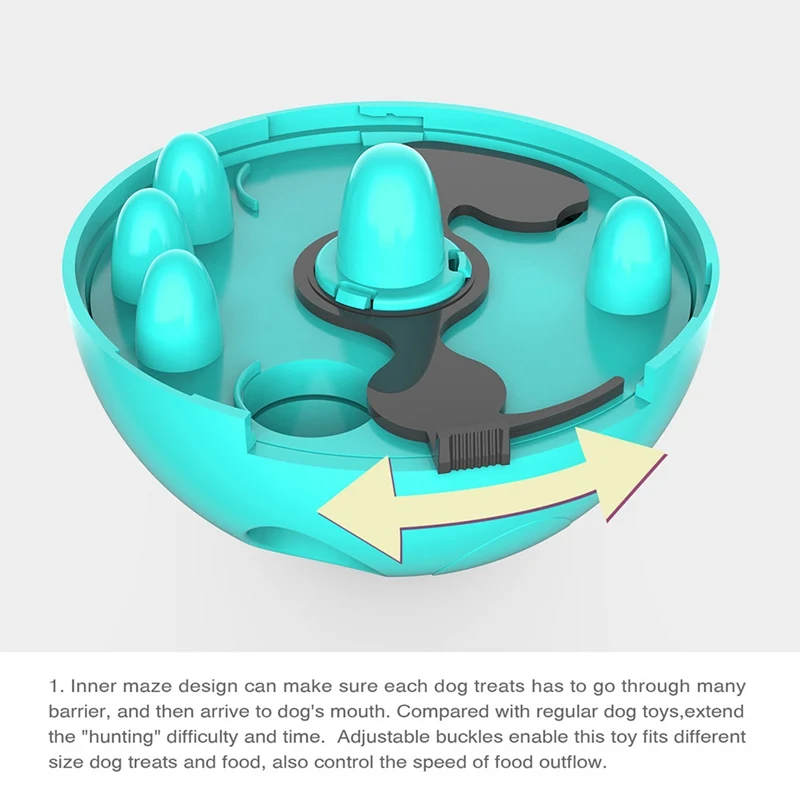 

Pet Dog Cat Food Treat Ball Toy Interactive Funny Shaking Leakage Food Container Puppy Slow Food Bowl Feeder Pet Tumbler Toys
