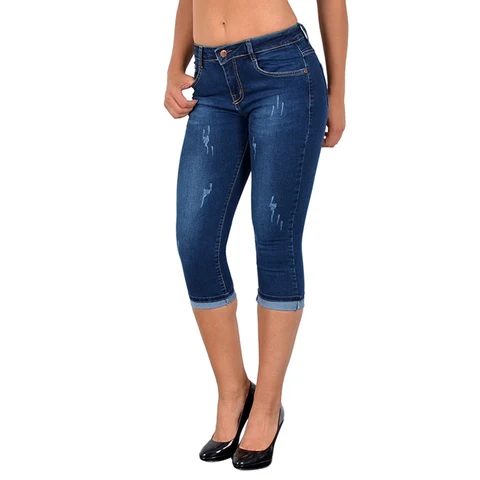 Capri pants women plus size cotton jeans - купить недорого | AliExpress