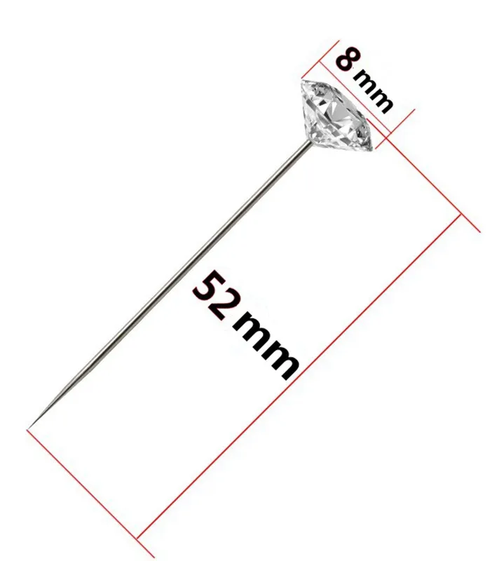 50 шт. блестящие алмазные булавки со стразами Свадебные бутоньерка для цветочного